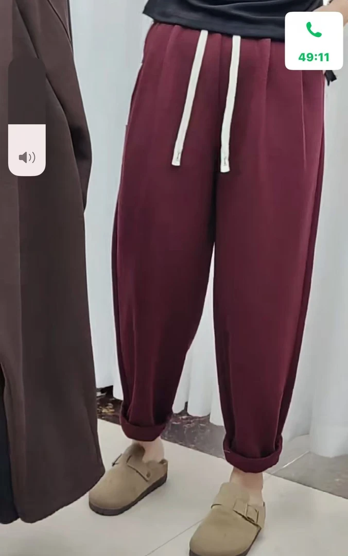 2024秋冬季加厚简约时尚百搭老爹裤