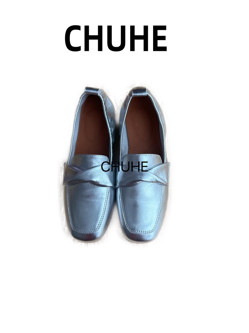 CHUHE 水晶羊皮乐福鞋舒适真皮软底