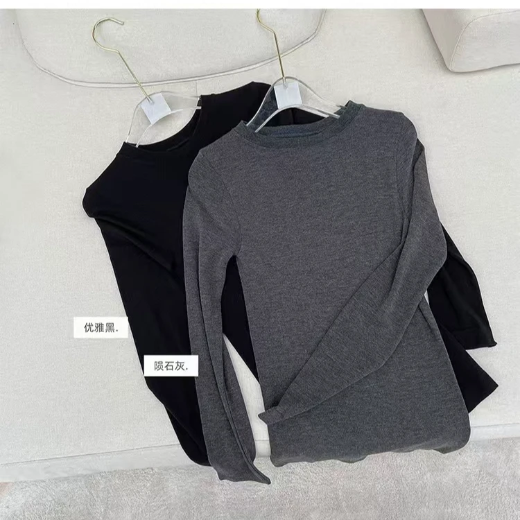 【娜娜专属】2024新款秋冬打底内搭衫时尚休闲百搭简约圆领
