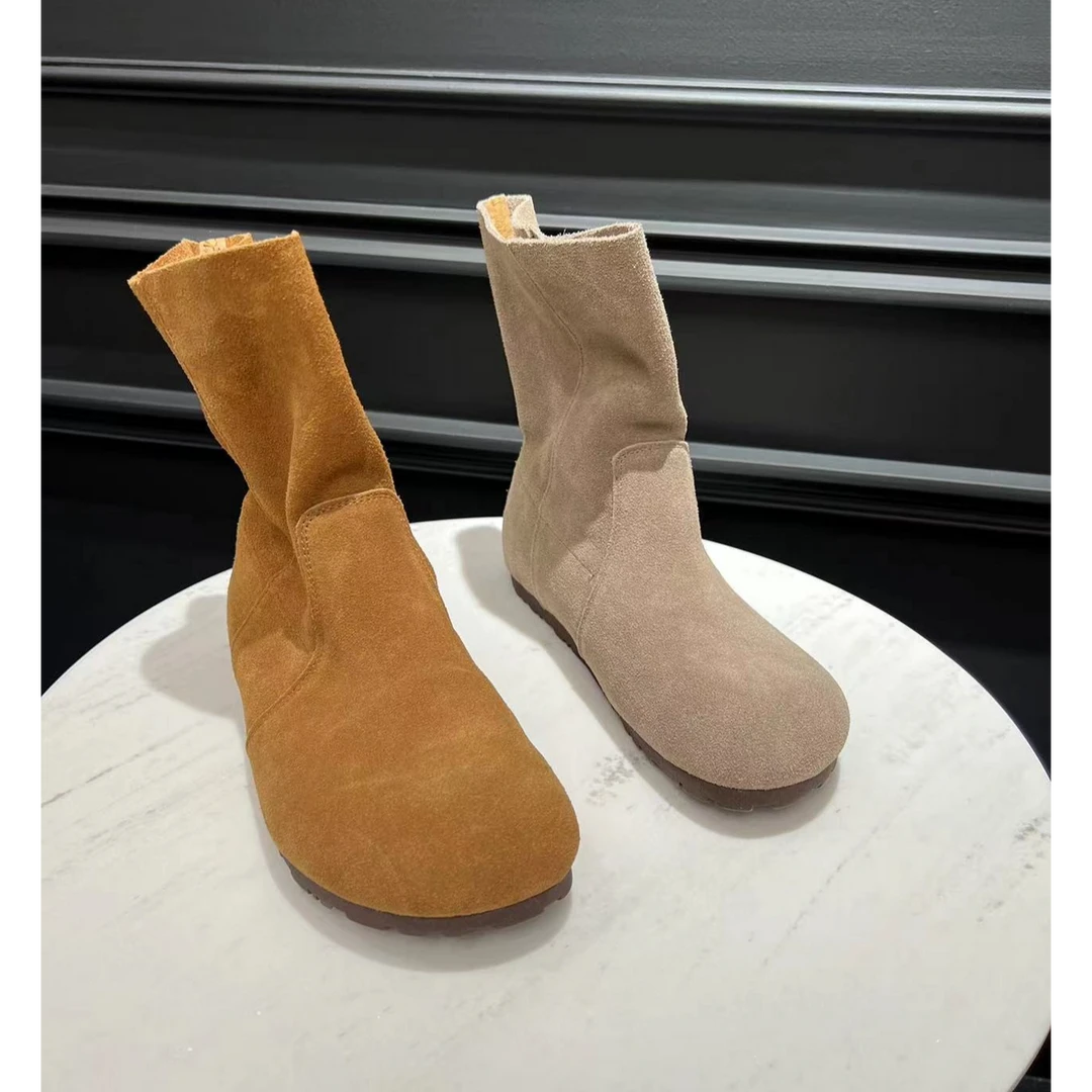 【娜娜专属】2024新款秋款复古勃肯靴子时尚百搭平底