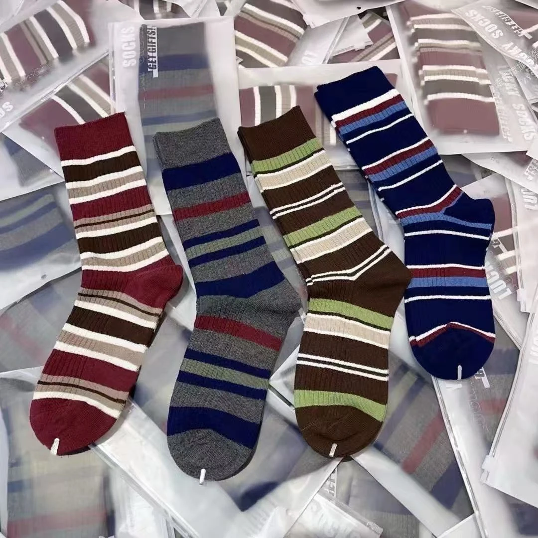 【娜娜专属】2024秋冬季新款条纹袜子百搭时尚可爱复古