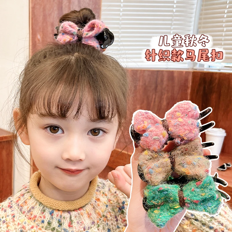 儿童丸子头盘发抓夹小女孩马尾固定夹子网红新款发卡宝宝头饰