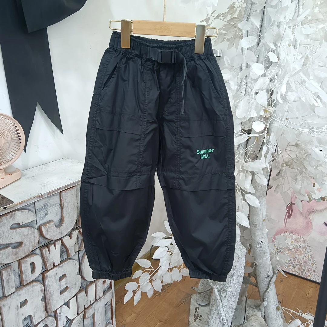 V595黑色春秋裤子童装/IWI