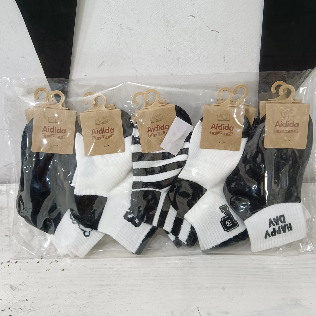 ZA137图片色袜子童装/10双