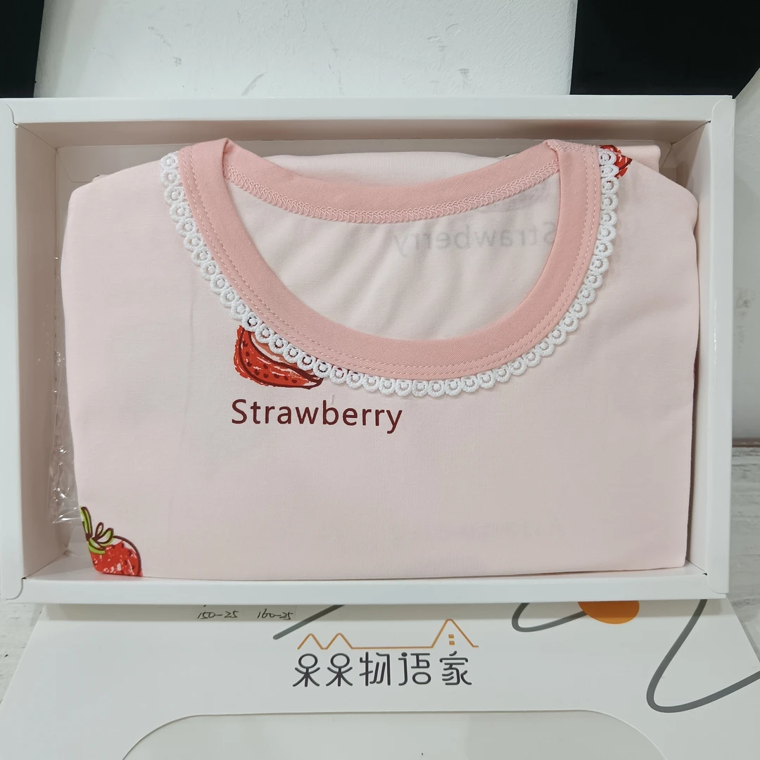 Z567草莓莱卡棉家居服