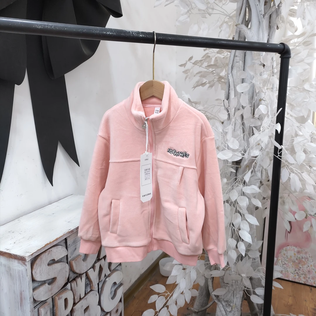 L216粉色加厚外套童装