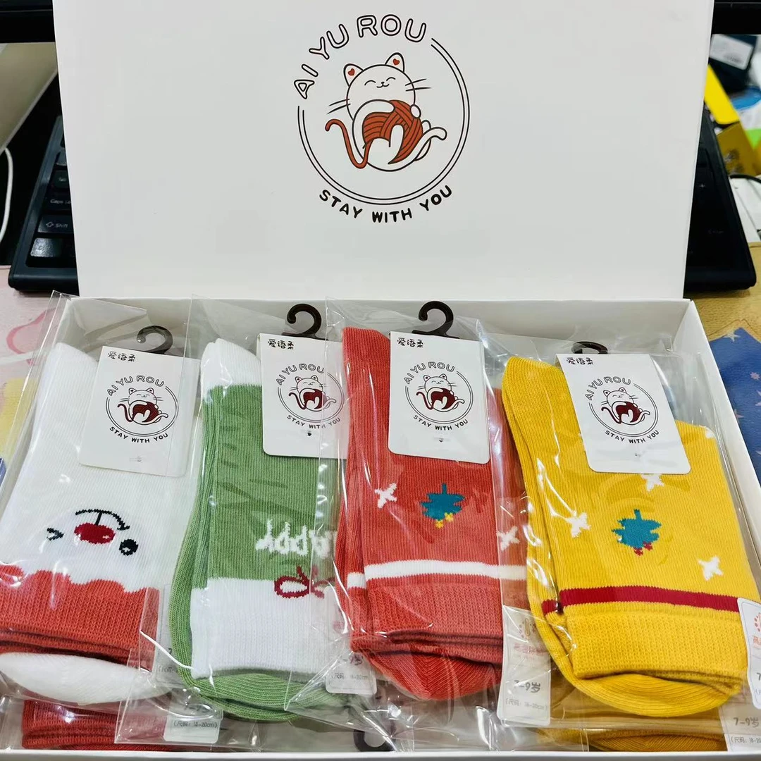 ZA032圣诞款四季袜童装/7-9岁