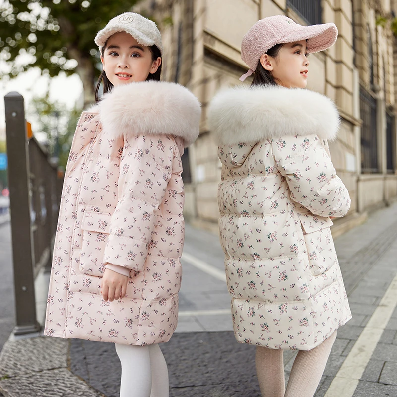 女童2025新款洋气中大童加厚短款休闲儿童白鸭绒冬装外套