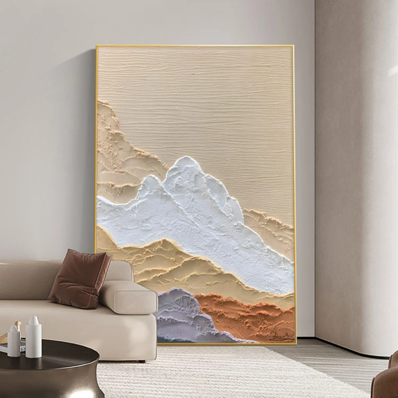 莫兰迪奶油风轻奢抽象客厅沙发背景墙装饰画玄关走廊过道卧室挂画