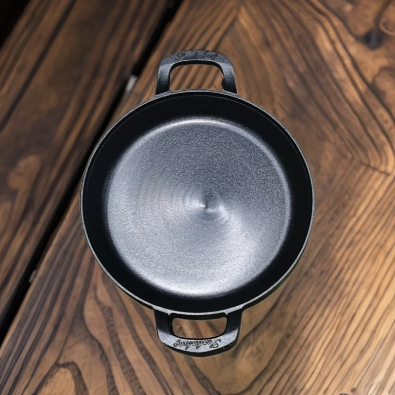 森林狼铸铁煎锅35cm*5cm无涂层不粘锅耐高温厨房用具耐热
