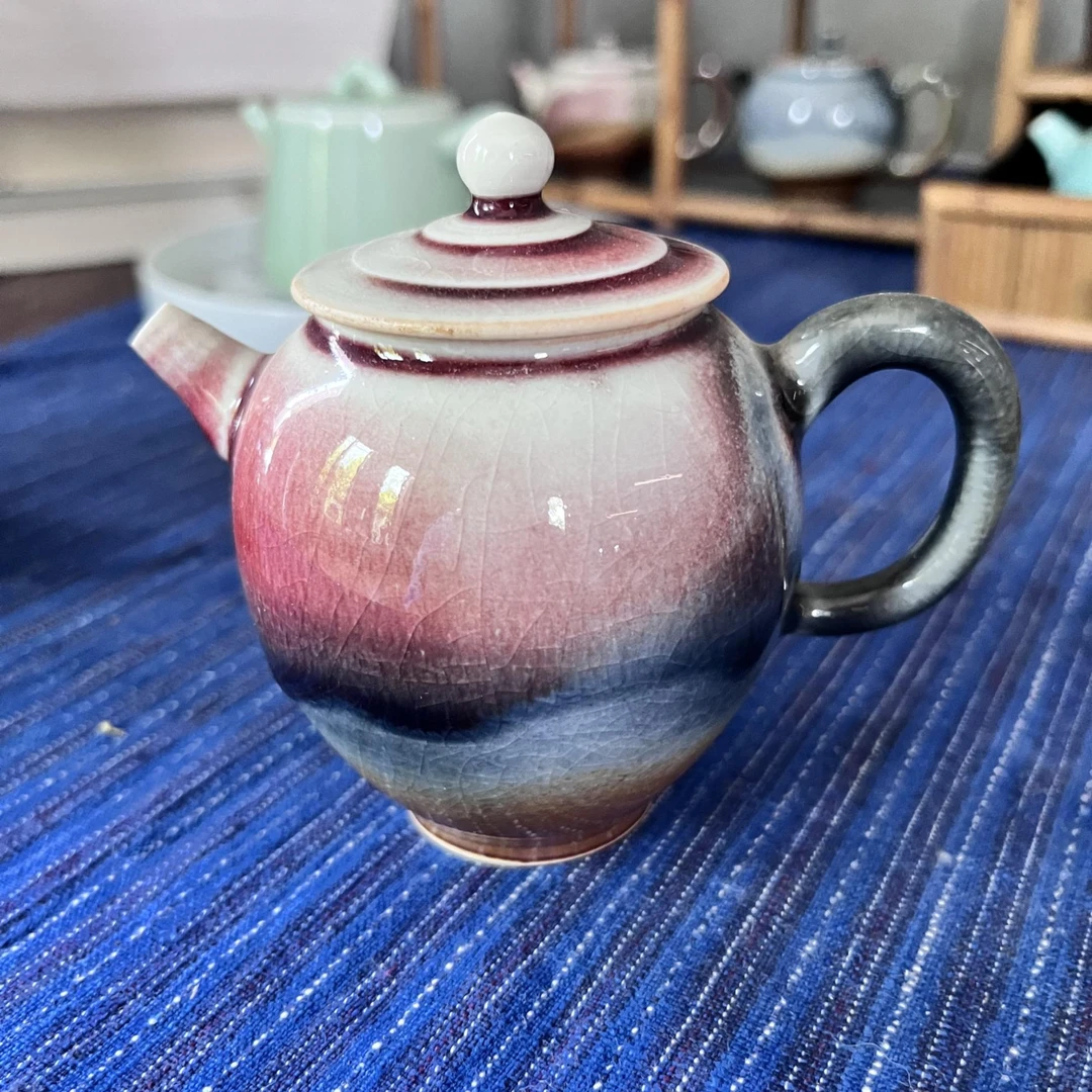 窑变壶景德镇瓷器茶具礼品茶壶家用