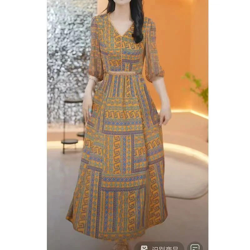 131#优雅气质女装连衣裙夏新款女士时尚洋气收腰显瘦漂亮裙子