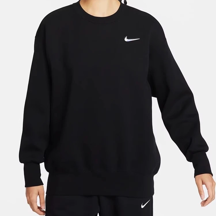 NIKE耐克女子秋冬针织套头衫时尚运动休闲圆领宽松卫衣FZ6537