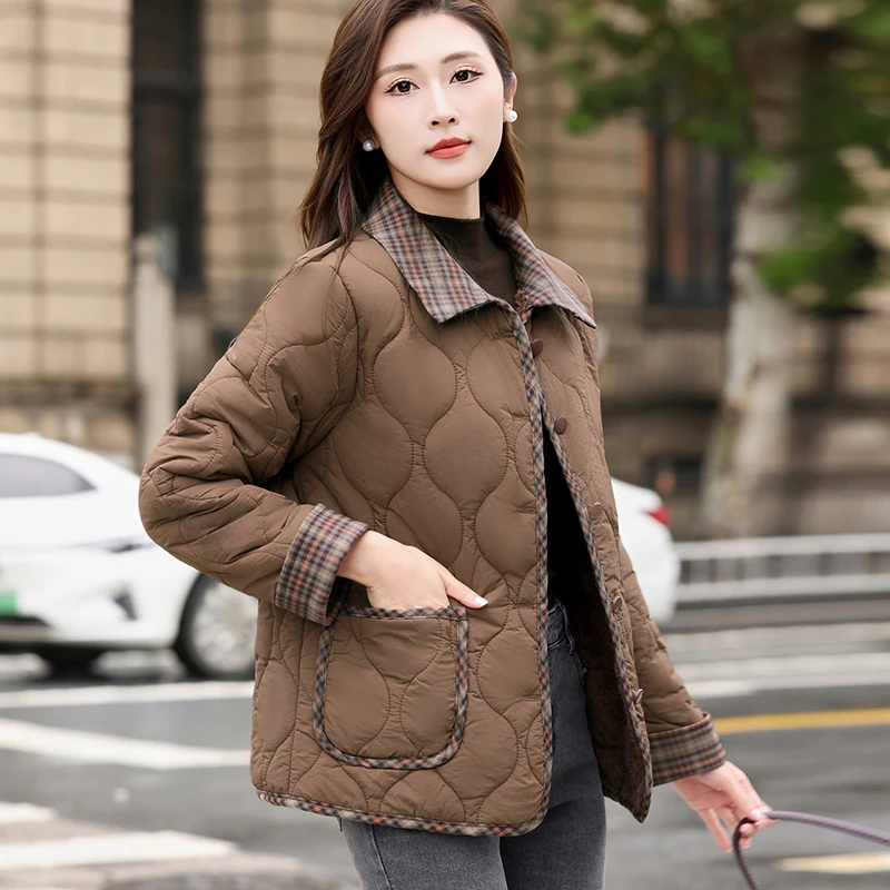 妈妈冬装加绒棉袄外套洋气2024新款棉衣洋气中老年冬季棉服上衣服