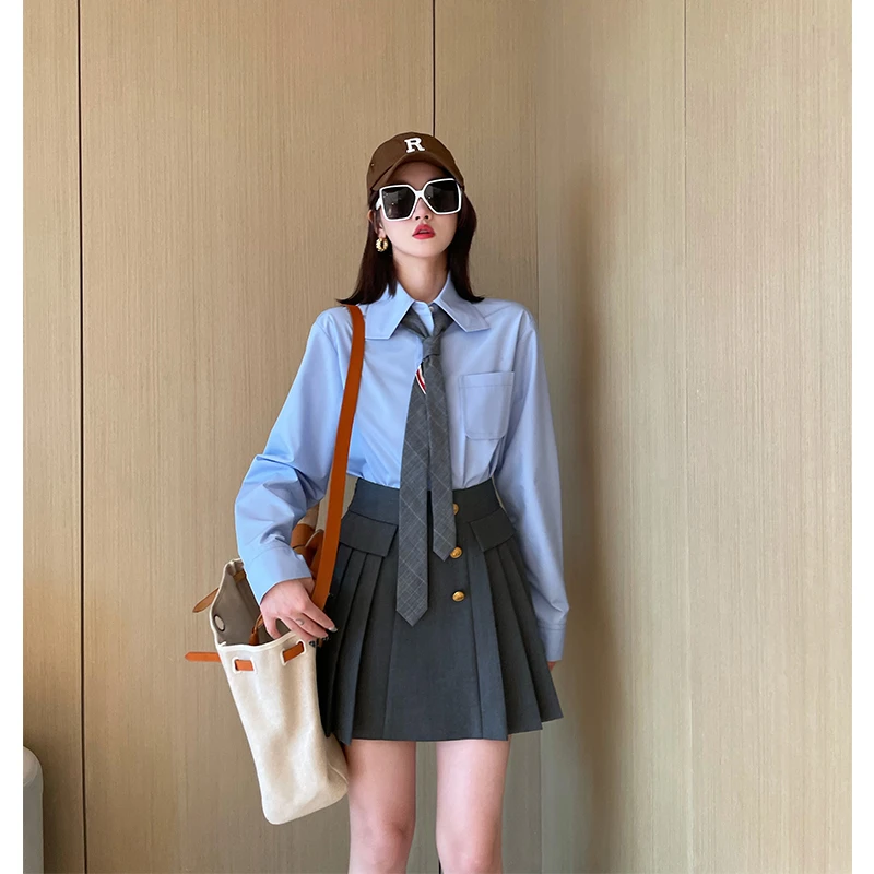 NancyCavally高密强捻面料 小心机设计气质百搭休闲简约白衬衫女