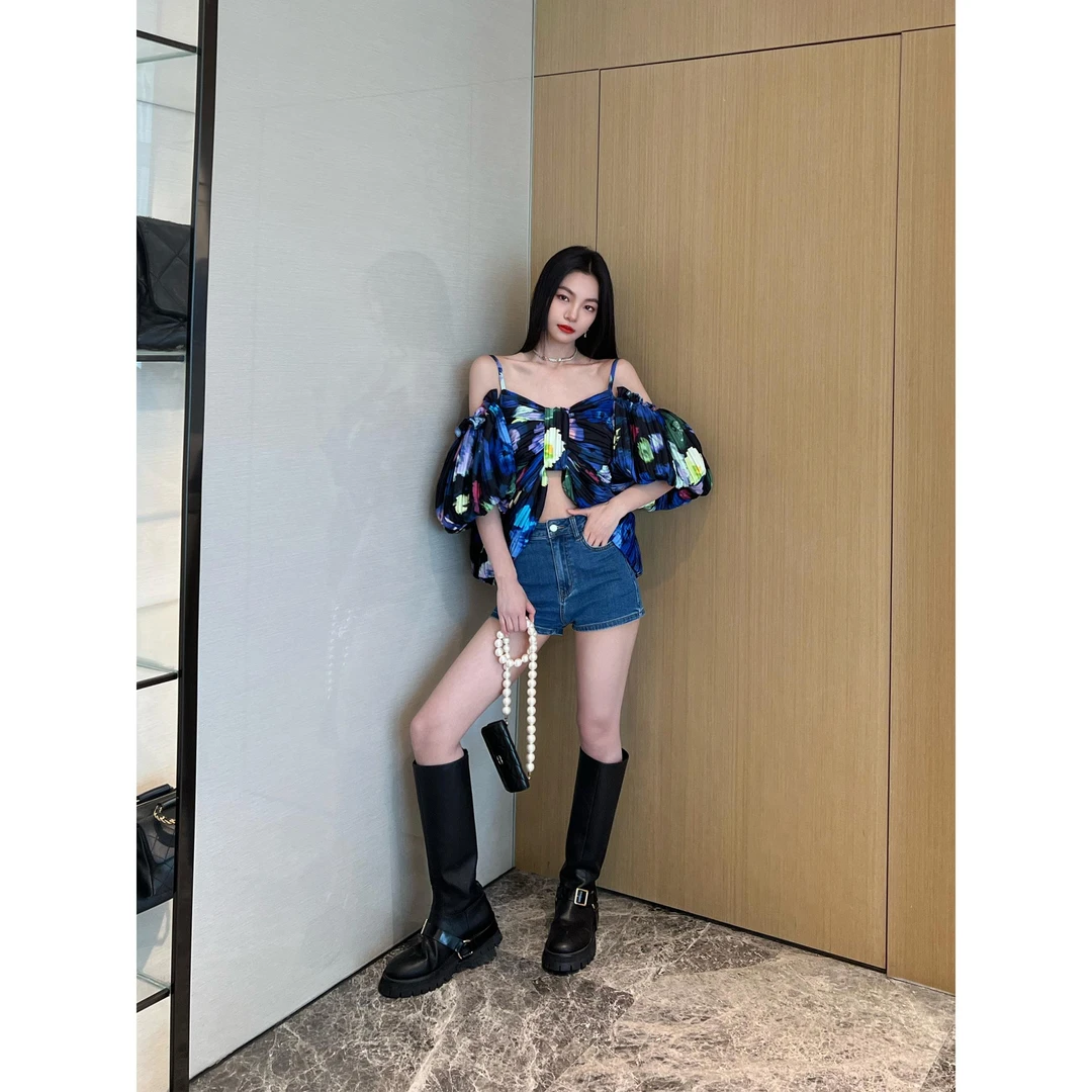 NancyCavally 蝴蝶仙子 云感轻盈可拆泡泡袖俏皮两穿上衣