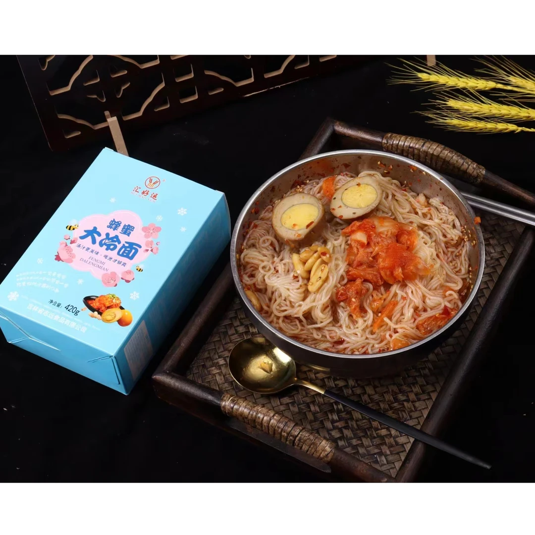 【志远食品推荐】盒装高配蜂蜜冷面*420克（3盒小麦+3盒荞麦）