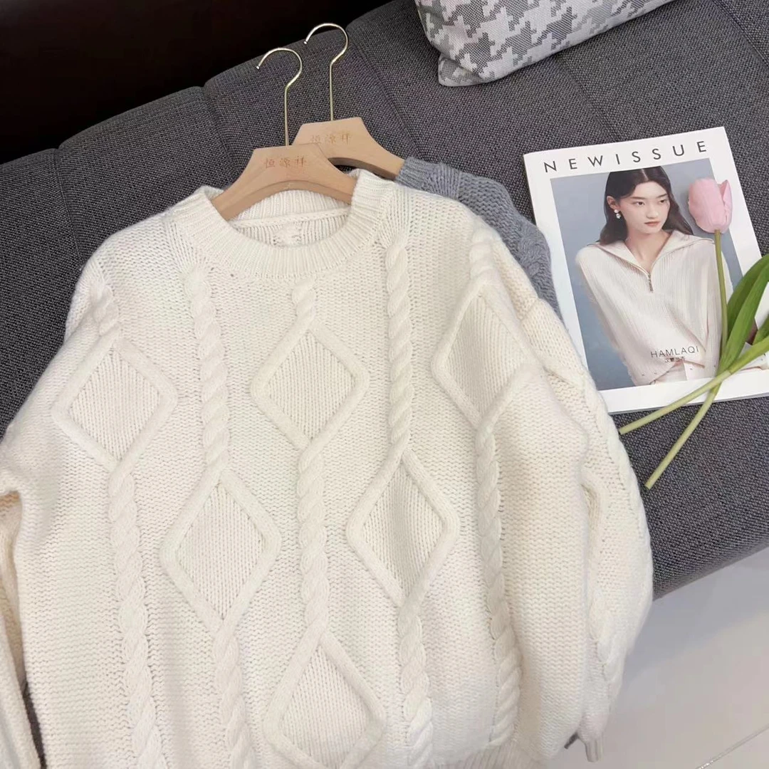 加厚圆领羊毛衫231125