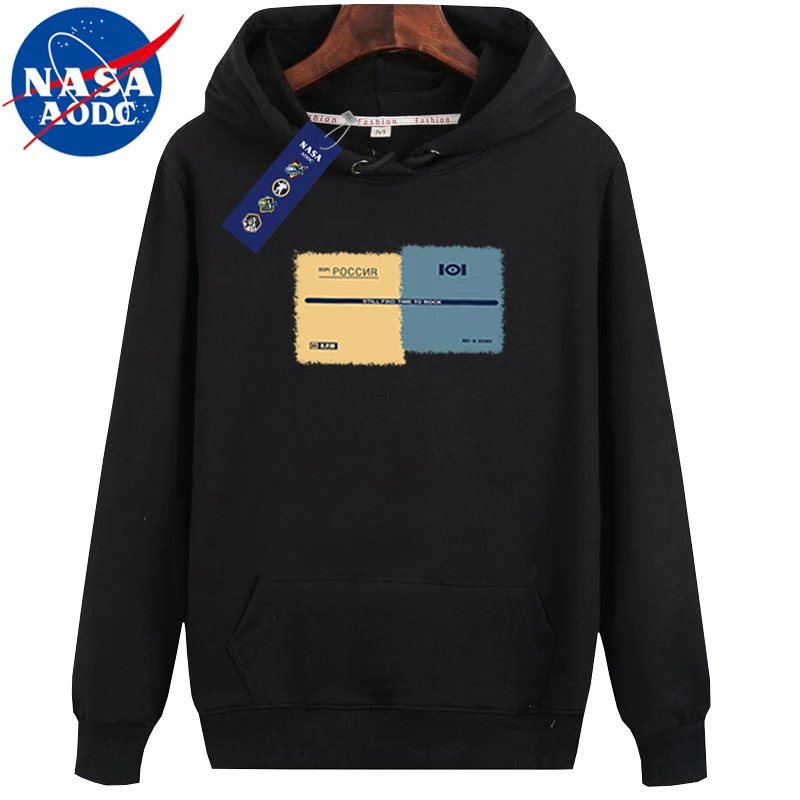 NASAAODC联名款情侣连帽长袖时尚潮流印花秋季秋冬情侣装百搭宽松