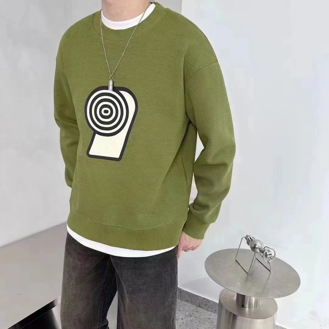 「SHUN'」川页男装秋冬男士潮牌宽松休闲百搭长袖加绒卫衣23121