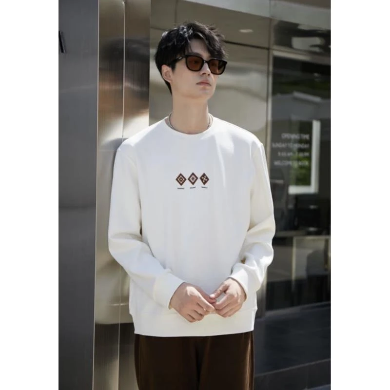 川页男装秋冬季新款男士休闲潮款宽松时尚韩版百搭卫衣7702