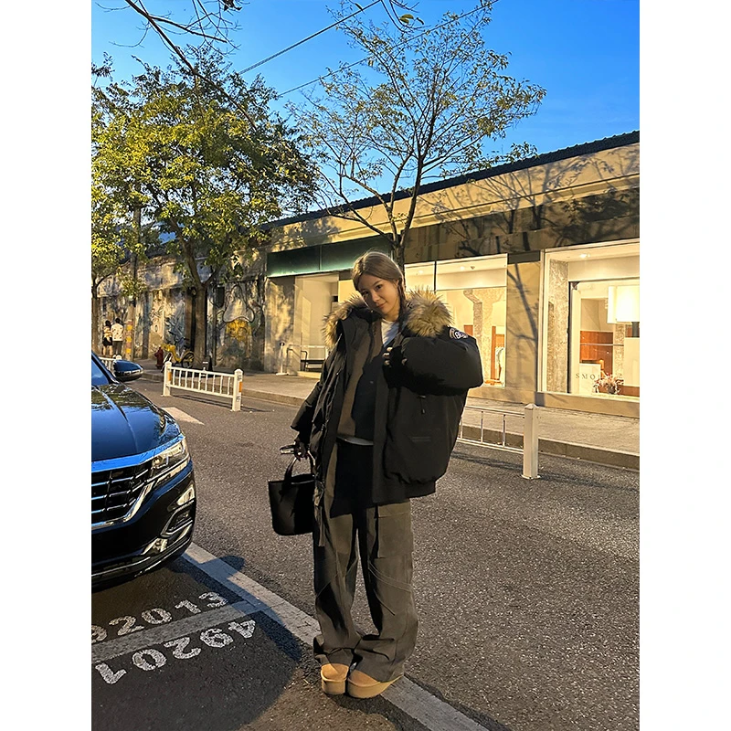 DYANGJUN 【羽绒服】大毛领气质舒适派克羽绒服