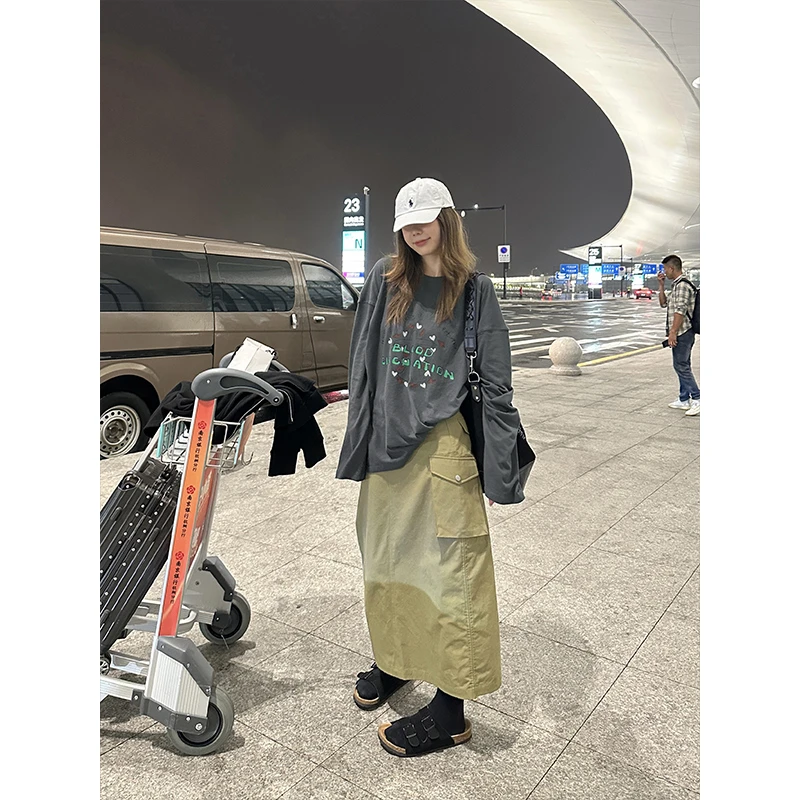 DYANGJUN【T恤】卡通长袖宽松t