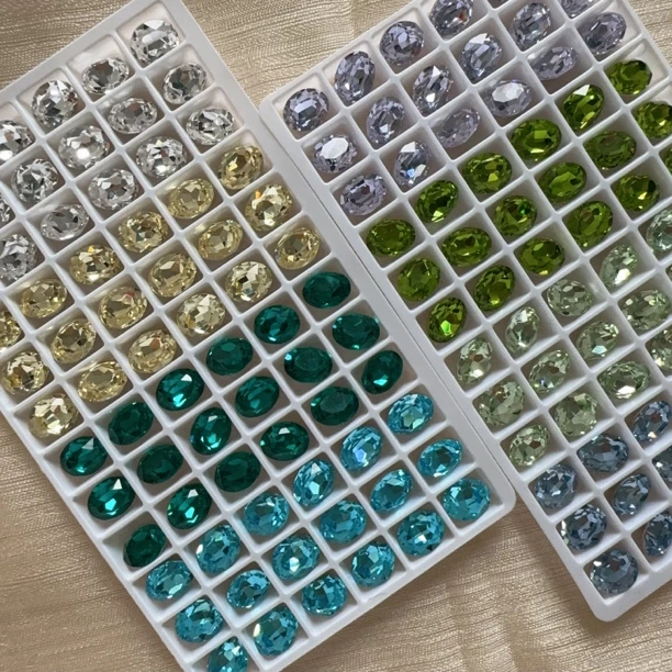 【东洲椭圆系列】8*10鸽子蛋尖底美甲钻DIY饰品爆闪（满48包邮）