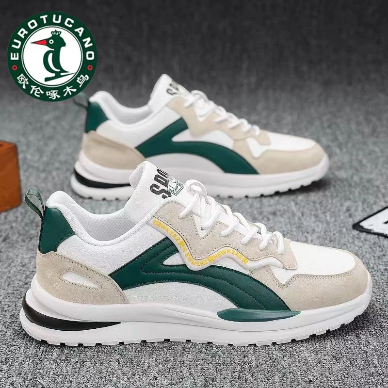 【正品】欧伦啄木鸟男鞋秋季2024新款潮流网面透气休闲跑步百搭潮鞋
