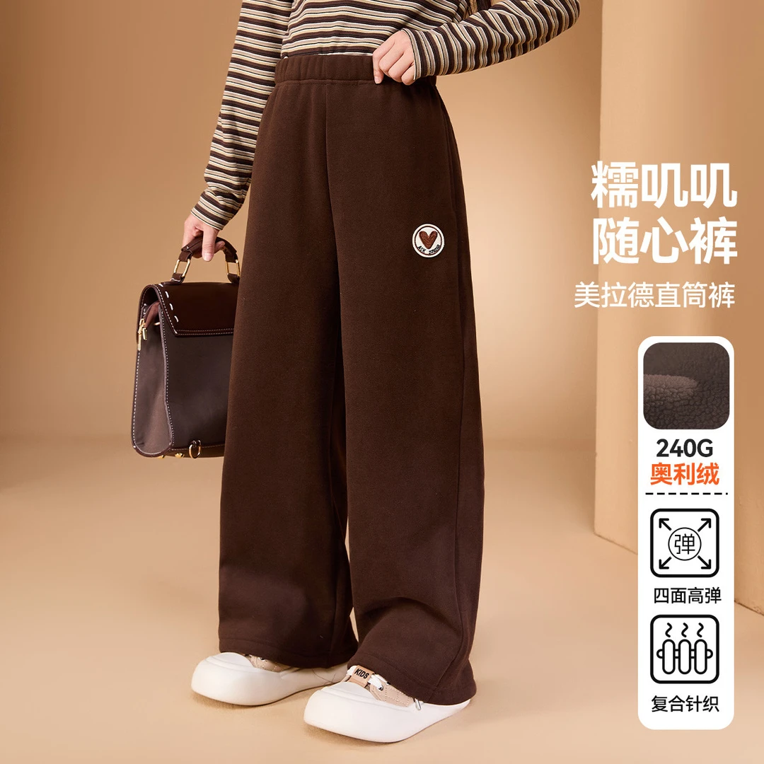 【冬日美拉德】ASK儿童裤子女童冬装直筒裤奥粒绒JE5ZPS14336F sp