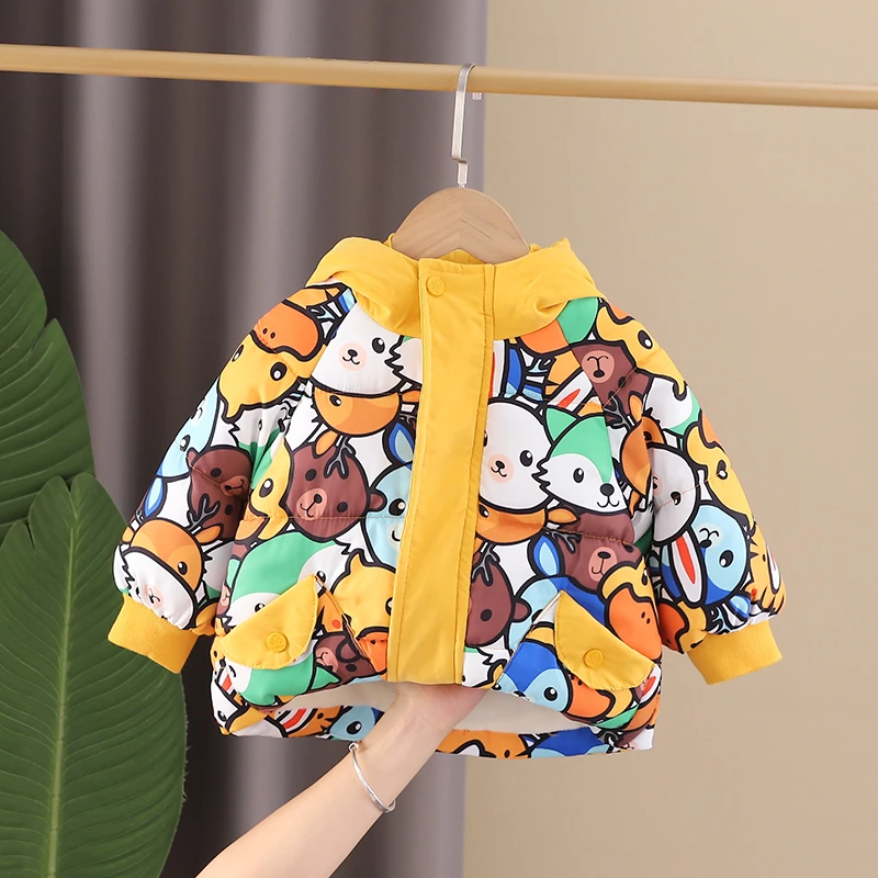 男童冬款外套洋气儿童棉袄小孩加厚婴儿棉服冬装小童宝宝棉衣冬季