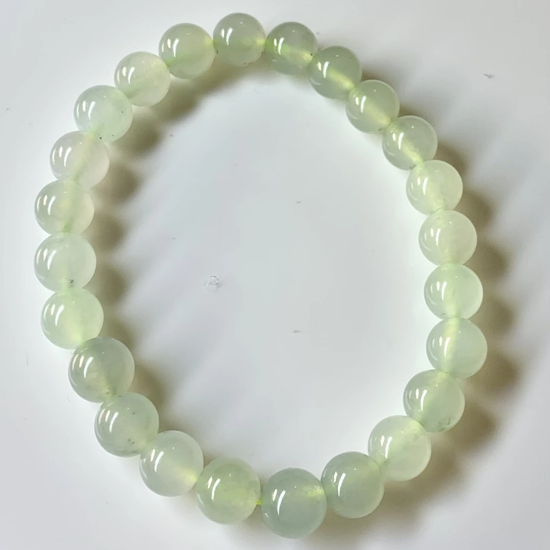 正宗上等A级高端缅甸葡萄肉透光透绳果冻绿女生正品翡翠翡翠珠串