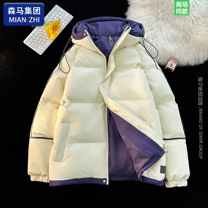 棉致潮牌秋冬季港风复古休闲加厚棉衣男女同款宽松舒适保暖面包服