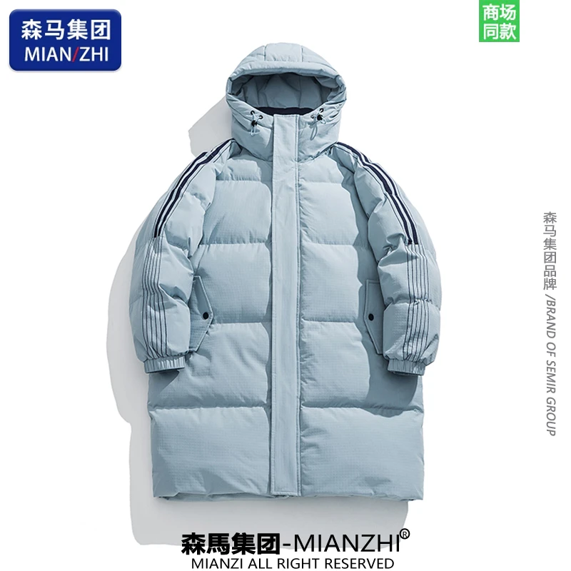 棉致潮牌秋冬季休闲百搭中长款连帽棉服男女同款加厚保暖连帽棉衣