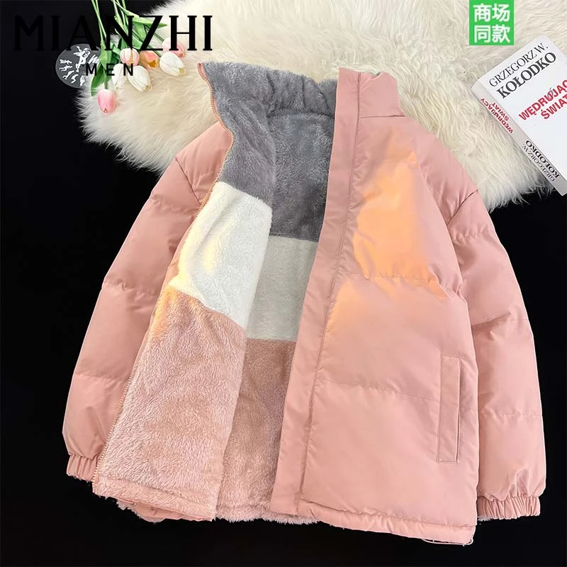 棉致潮牌双面穿保暖棉衣男女款冬季加绒加厚外套棉服休闲防寒棉袄