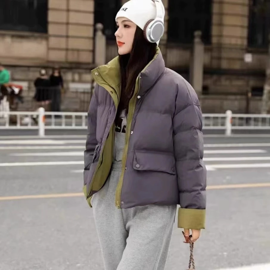 韩系女新款短款加厚小众设计感外套2