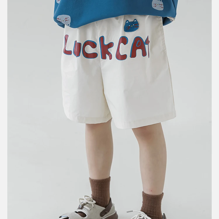 幼悠 夏五波【大脸猫猫】洋气时尚休闲夏款帅气男童短裤  N5464-1