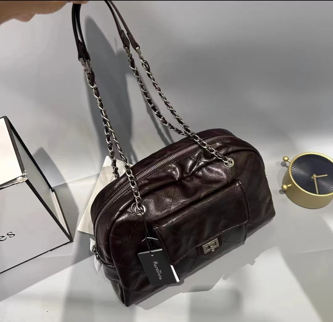 【嘉嘉甄选】XKY-62616 咖啡-轻奢新款百搭时尚气质简约小众包