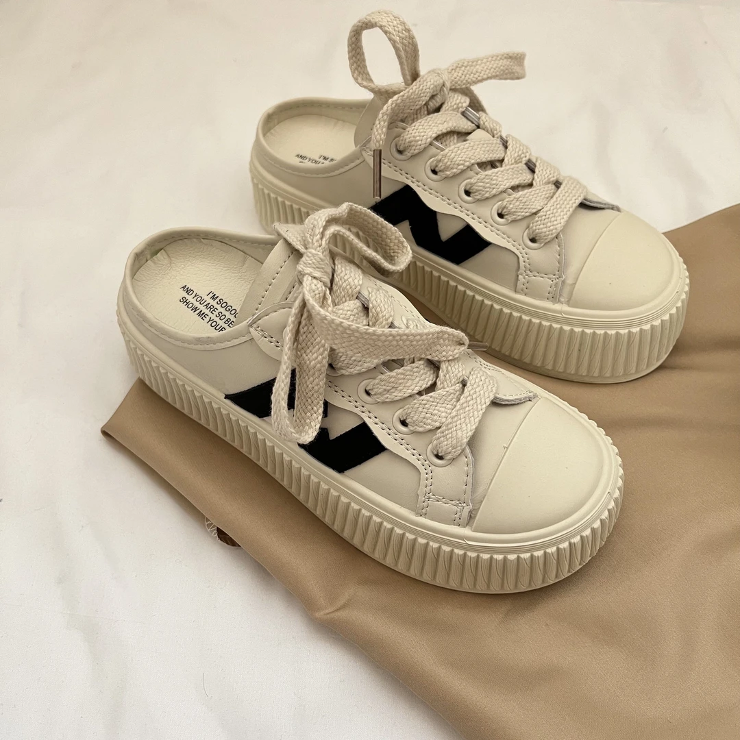 【新疆包邮】网红时尚夏季透气饼干鞋705春夏厚底半拖凉拖W4A705