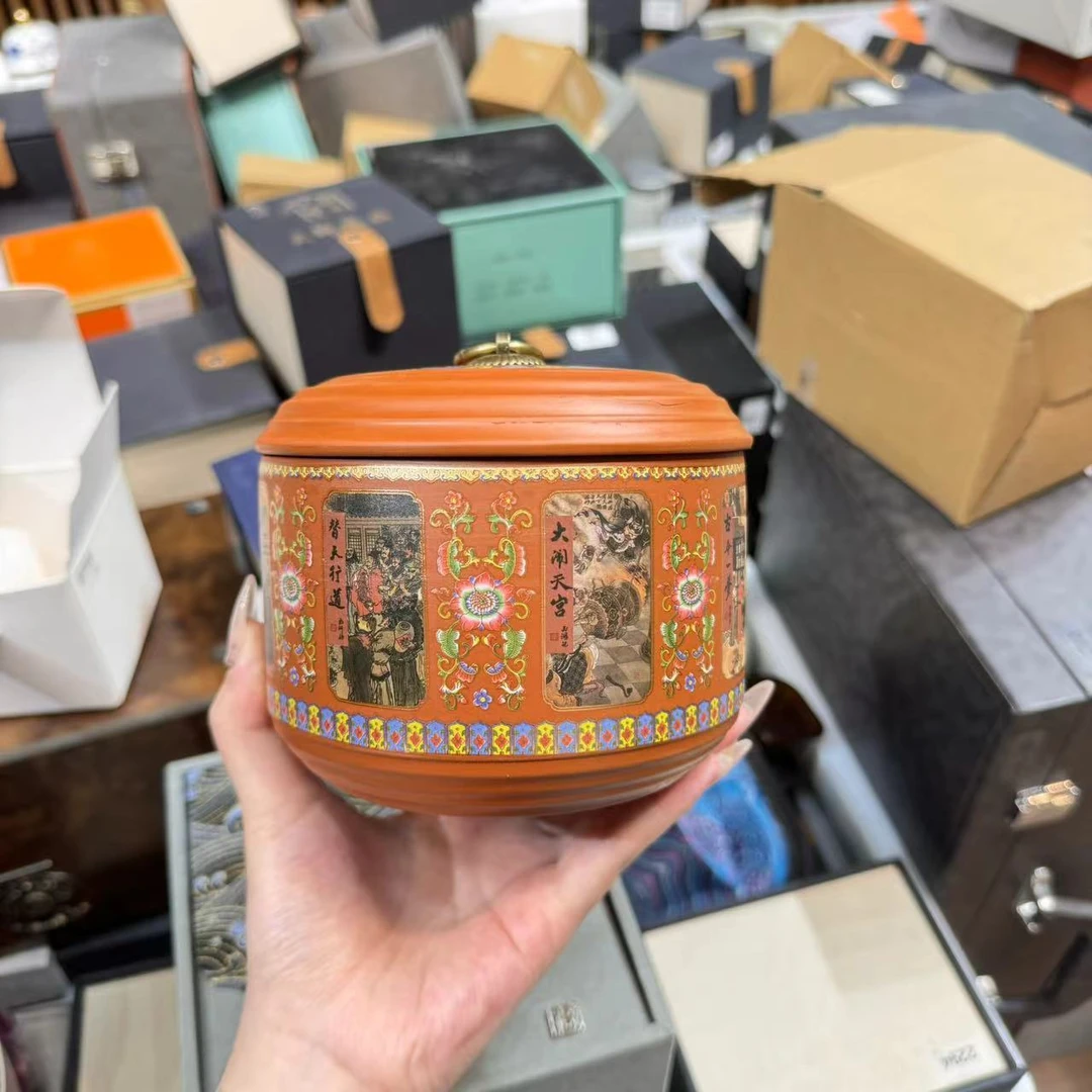 【闪购商品】紫砂四大名著密封茶叶罐  1787