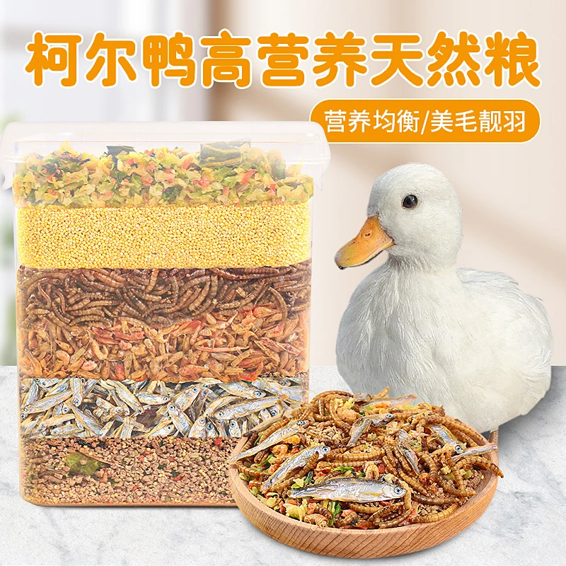 柯尔鸭专用饲料鱼虾专用营养粮食小鸡小鹅专用营养均衡饲养的粮食