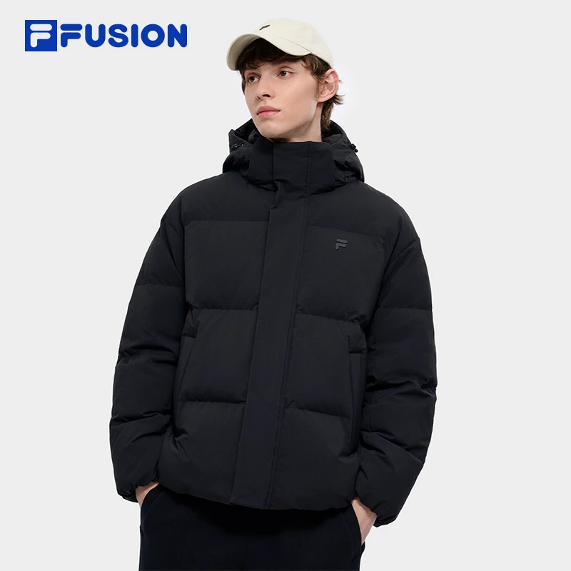 FILA斐乐秋冬季运动保暖羽绒服男士户外休闲连帽外套T11M445905F