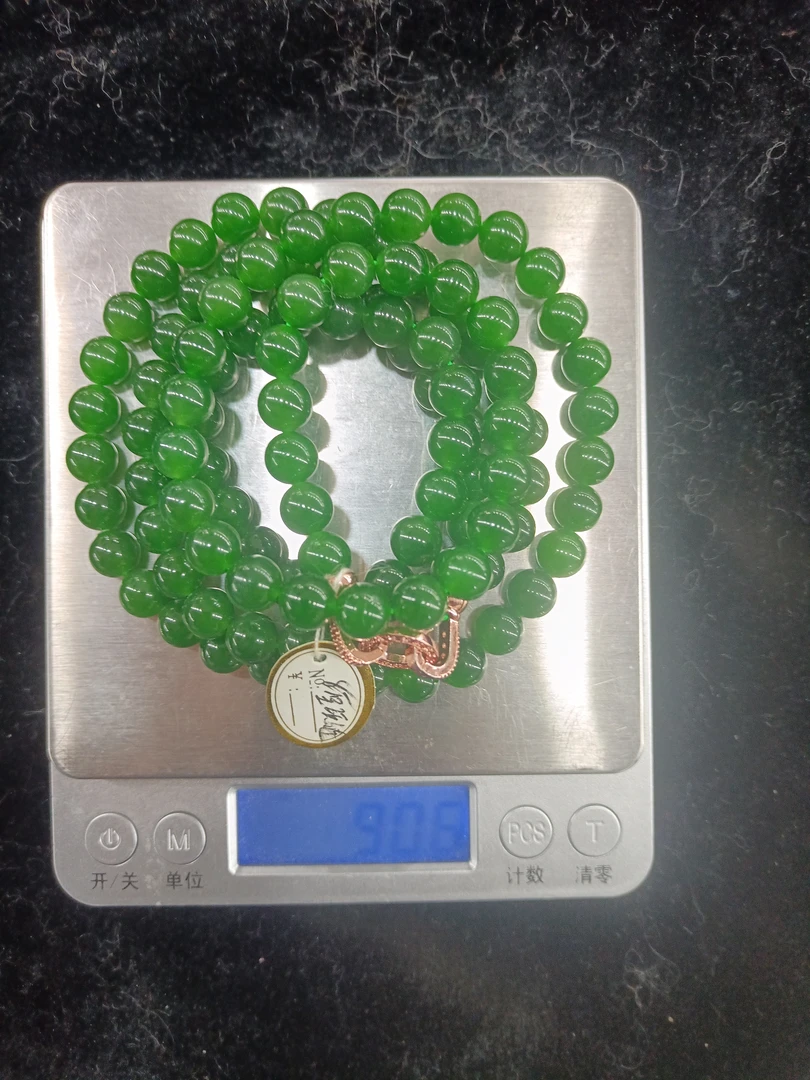 俄罗斯碧玉108颗卡八项链