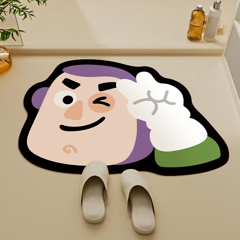 卡通图案软硅藻泥吸水地垫卫生间门垫吸水垫门口家用浴室防滑脚垫
