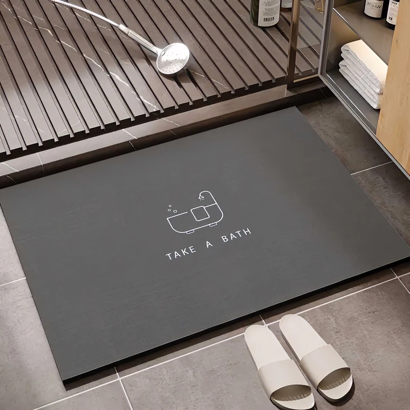 简约清新硅藻泥浴室垫卫生间防滑地垫脚垫洗手间地毯厕所门口门垫
