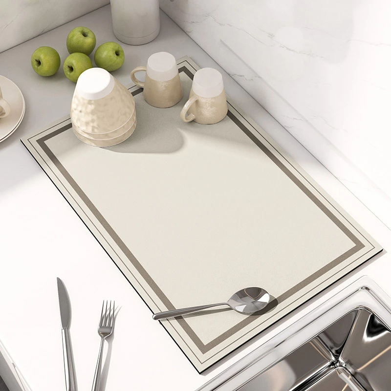 厨房沥水吸水垫吸水隔热洗碗沥水垫台面沥水垫硅藻泥沥水沥水垫子