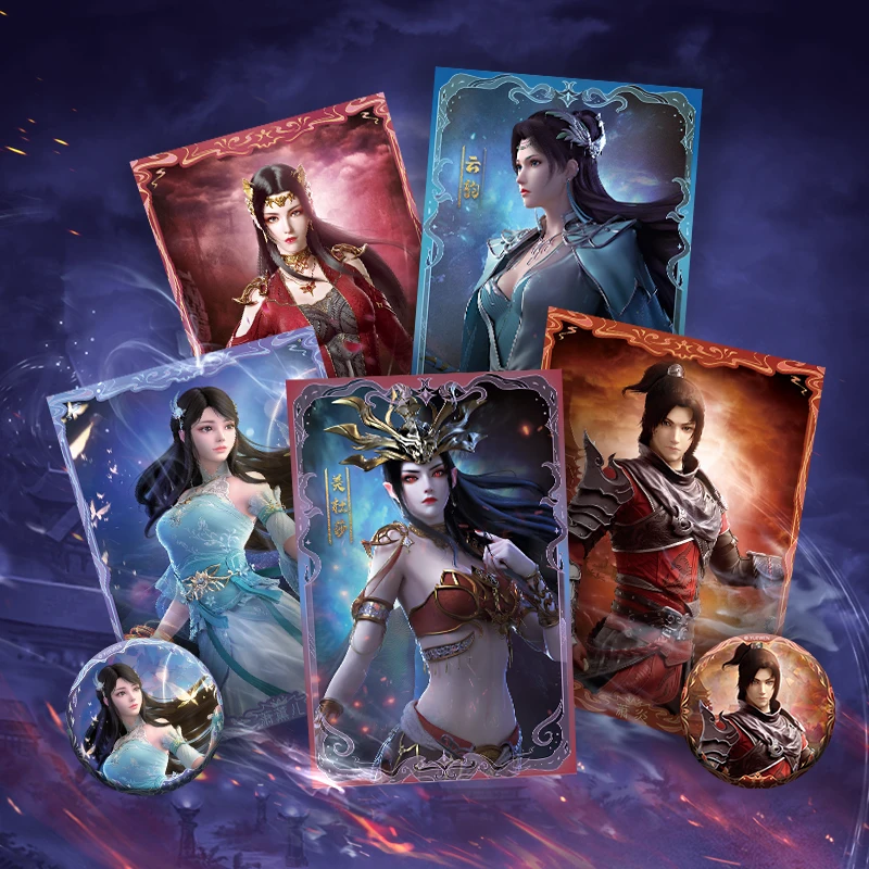 遇意拆盒《斗破苍穹》X遇意吧唧徽章明信片盲袋收藏系列卡牌盲盒