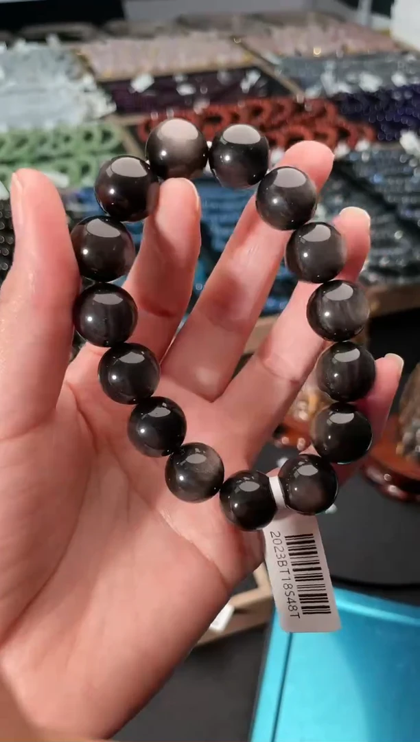 【闪购商品】水晶手链未镶嵌A银耀石14m【多样性发货】