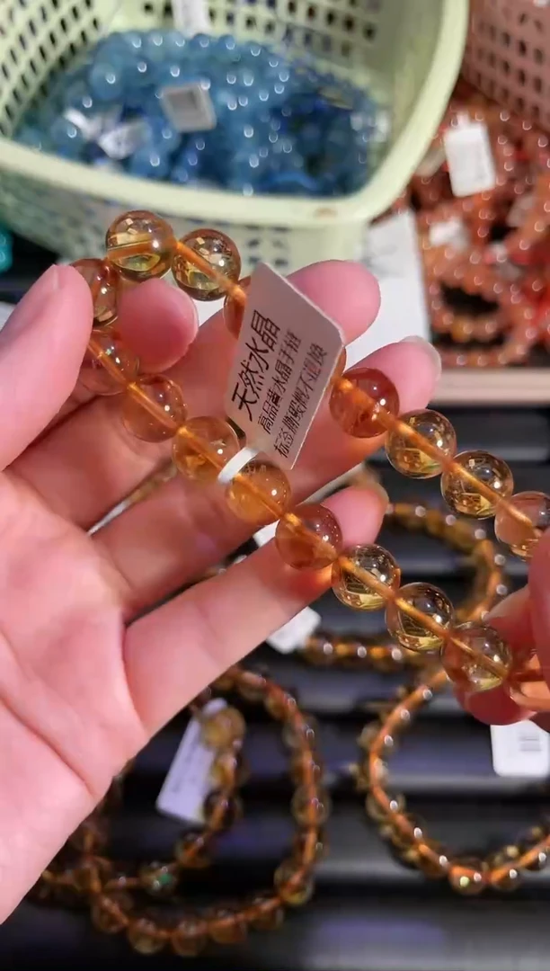 【闪购商品】水晶手链未镶嵌A黄水晶10m【多样性发货】