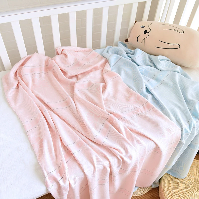 夏季竹纤维成人冰丝薄款冷感空调毯凉而不冰新生儿童宝宝安抚毯子